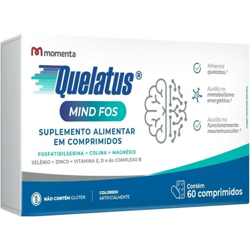 suplemento alimentar quelatus mind fos 60 comprimidos momenta