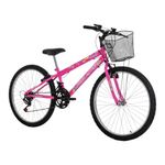 bicicleta free action donna aro 24 18v rosa (mp)