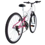 bicicleta free action fa240 aro 26 18v branco e rosa (mp)