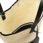 bolsa tiracolo brizza arezzo crochê lena média creme preta (mp)