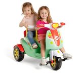 triciclo calesita moto duo color 2 crianças guia e pedal (mp)