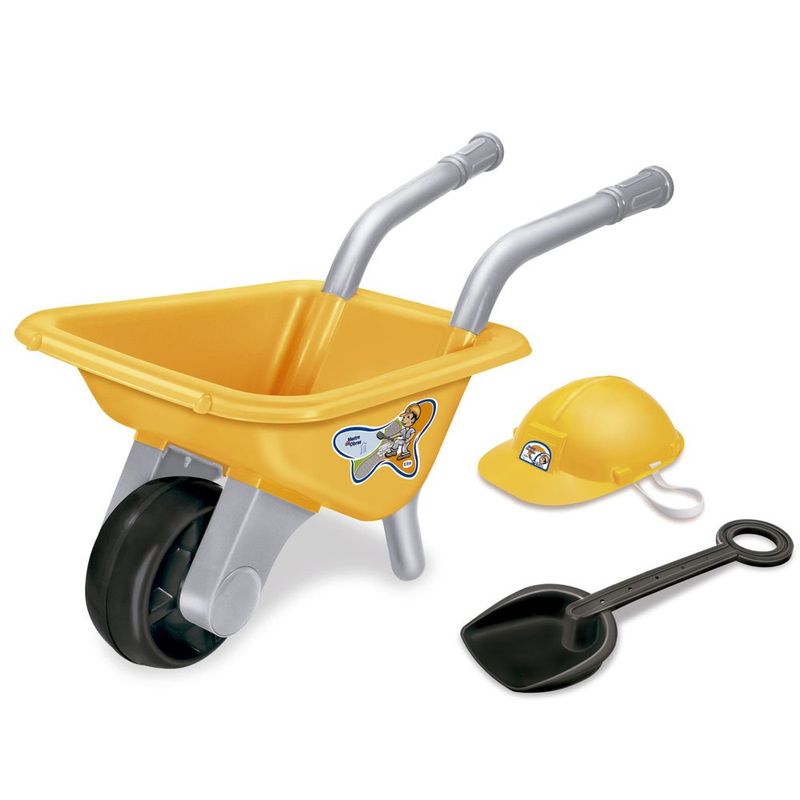 brinquedo carrinho de mão com pá e capacete tilin mestre de obras (mp)