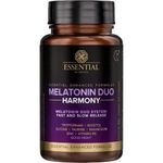 melatonin duo harmony melatonina + triptofano essential nutrition 120 cápsulas