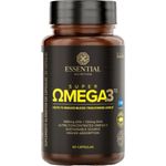 super omega 3 tg 1000mg essential nutrition 60 cápsulas