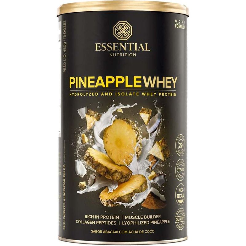 whey pineapple essential nutrition sabor abacaxi 450g