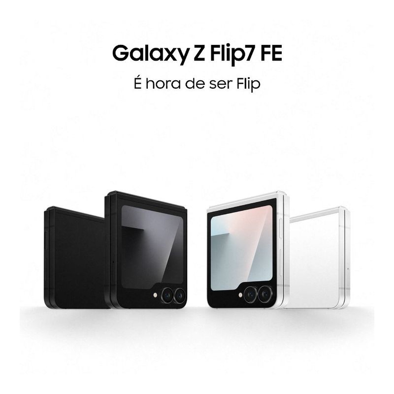 smartphone samsung z flip 7 fe tela 6,7" amoled 8gb ram 256gb preto