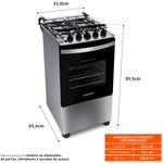 fogão 4 bocas brastemp automático bivolt inox bfo4nbr