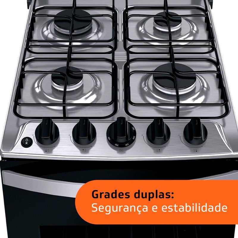 fogão 4 bocas brastemp automático bivolt inox bfo4nbr
