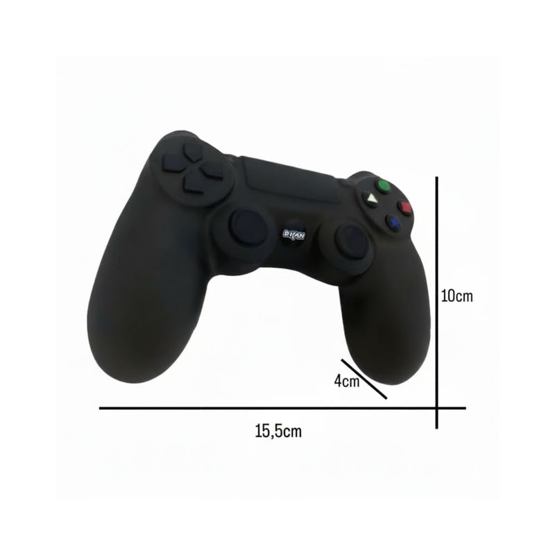 mordedor infantil dican game control vinil 6x16x20cm preto 3214 (mp)