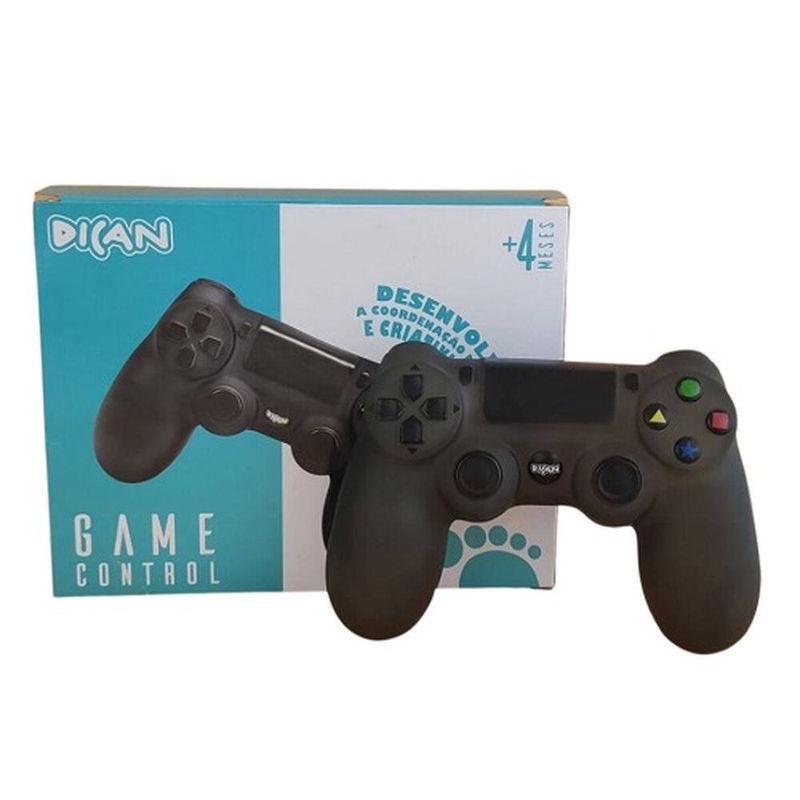 mordedor infantil dican game control vinil 6x16x20cm preto 3214 (mp)