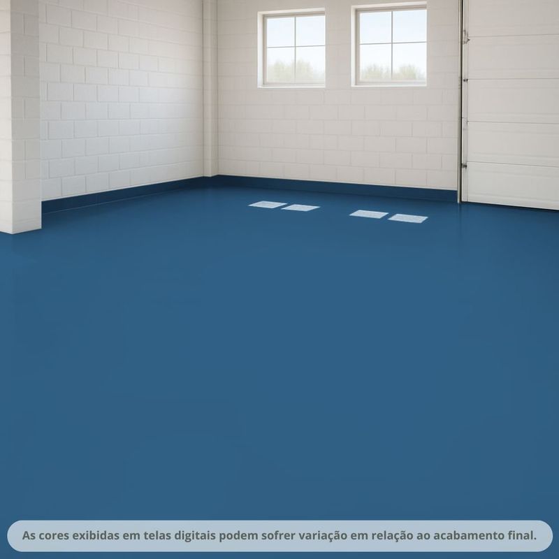 tinta acrílica piso iquine premium fosco 3,6 litros diapiso azul profundo (mp)