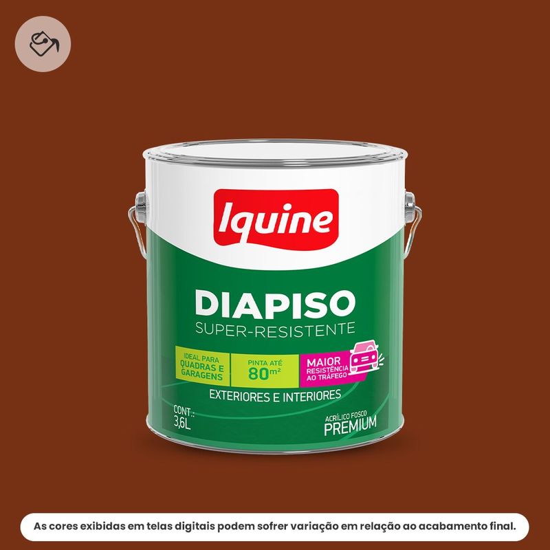 tinta acrilica piso iquine premium fosco 3,6l diapiso ceramica (mp)