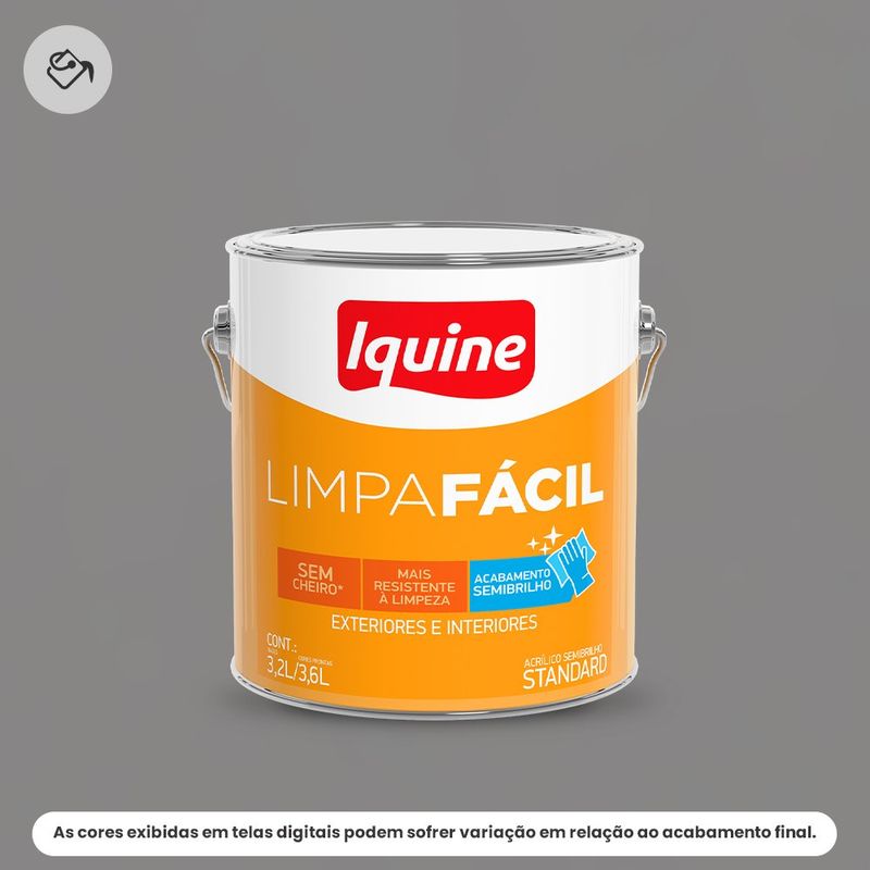 tinta acrilica iquine standard semibrilho 3,2l limpa fácil 2169 jacamim (mp)