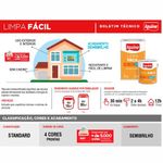 tinta acrílica standard iquine semibrilho 16l limpa fácil 020 marfim (mp)
