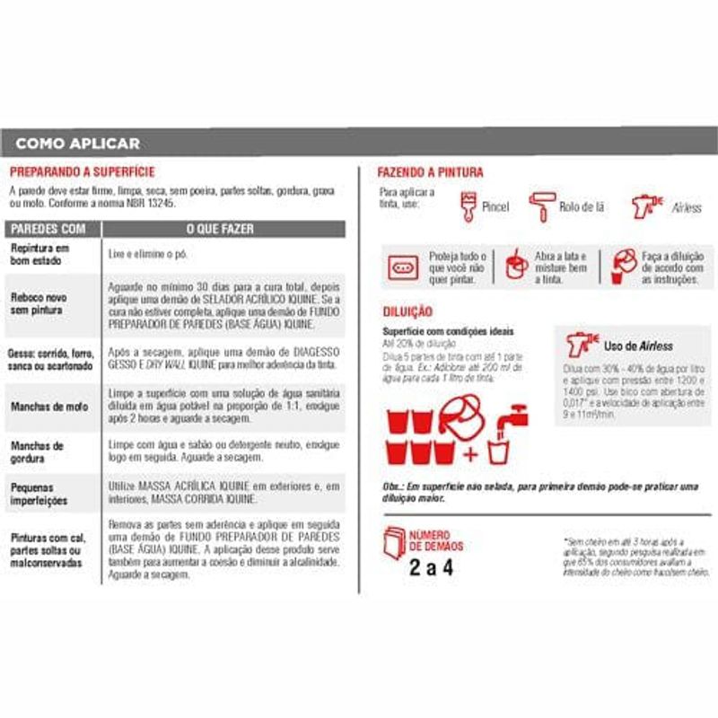 tinta acrílica standard iquine semibrilho 16l limpa fácil 020 marfim (mp)