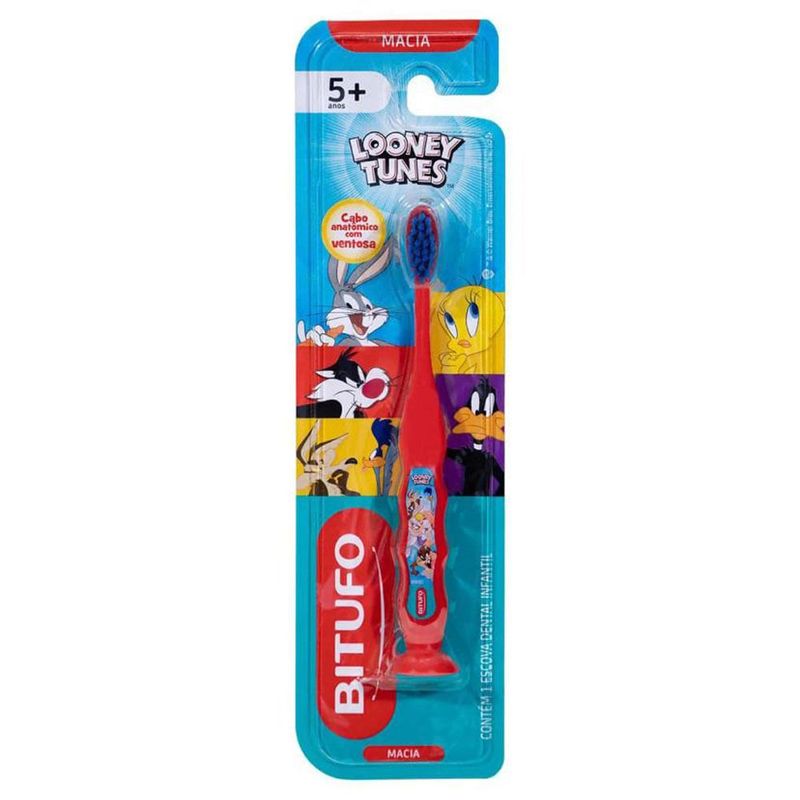 escova dental infantil bitufo looney tunes macia 1 unidade sortido