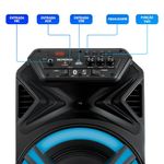 caixa de som bluetooth mondial xsound 400w preto cm-400-l