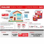 tinta esmalte iquine a base dagua premium alto brilho 3,2l dialine topa tudo 006 platina (mp)