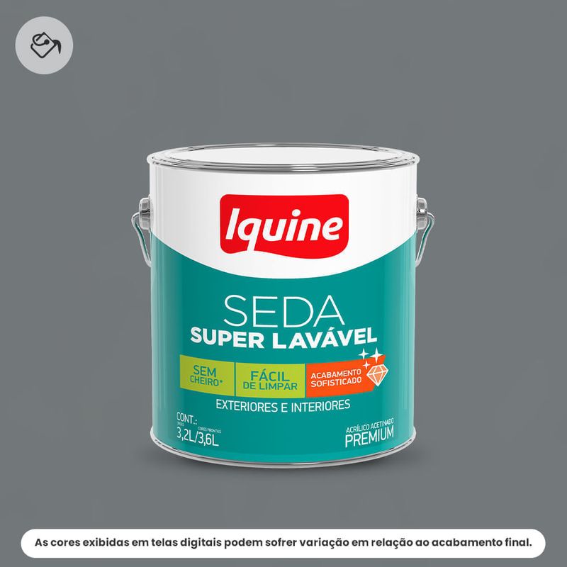 tinta acrilica iquine premium acetinado 3,2l seda super lavavel 2283 fisalita (mp)