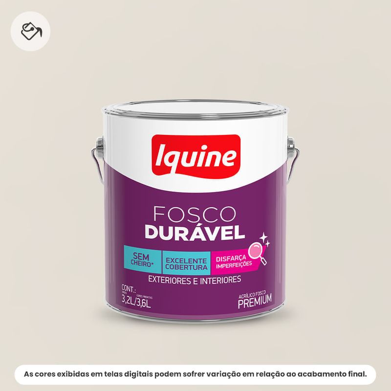 tinta acrilica iquine premium fosco-aveludado 3,2l fosco duravel 003 branco gelo (mp)