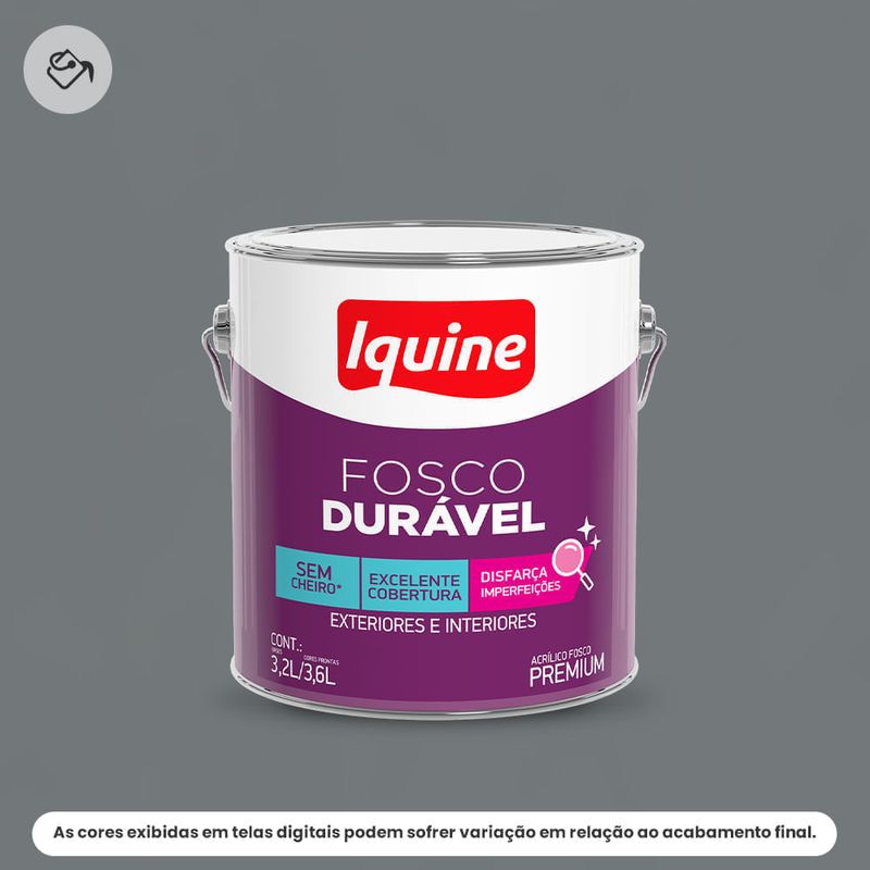 tinta acrilica iquine premium fosco-aveludado 3,2l fosco duravel 2283 fisalita (mp)