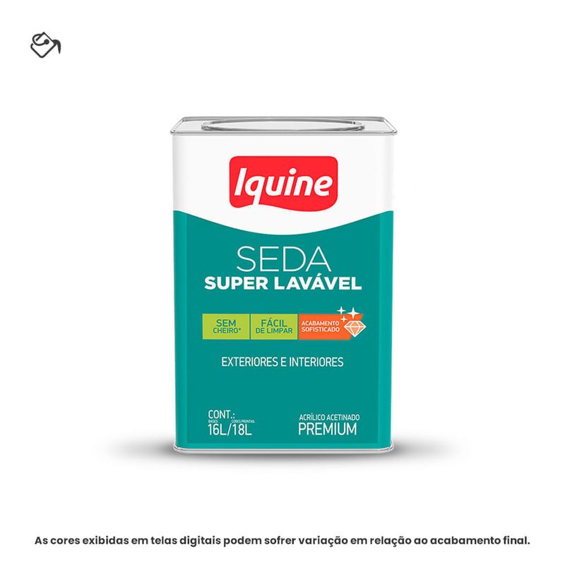 tinta acrilica iquine premium acetinado 18l seda super lavavel branco neve (mp)
