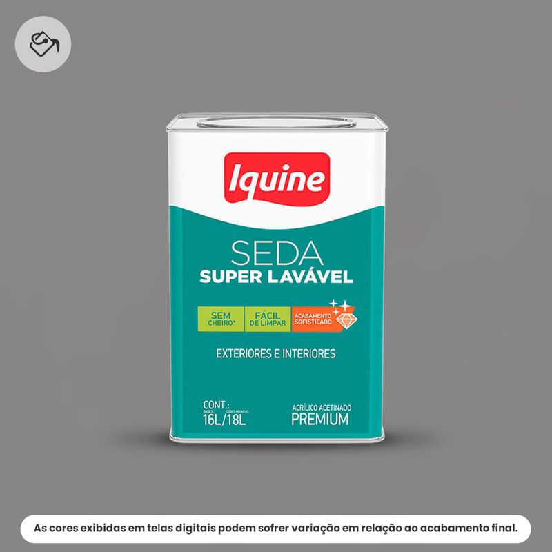 tinta acrílica iquine premium acetinado 16 litros seda super lavável 2169 jacamim (mp)