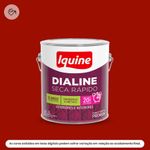 tinta esmalte iquine sintético premium alto brilho 3l dialine seca rápido vermelho (mp
