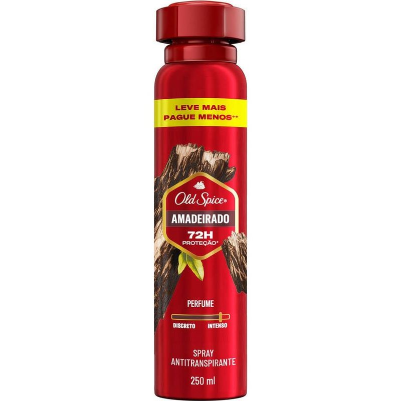 desodorante antitranspirante spray old spice amadeirado 250ml