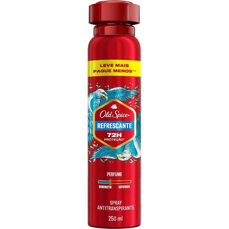 desodorante antitranspirante spray old spice refrescante 250ml