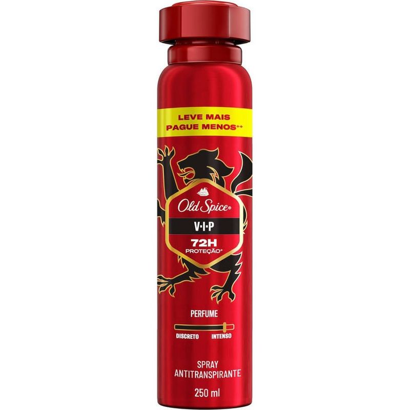 desodorante antitranspirante spray old spice vip 250ml