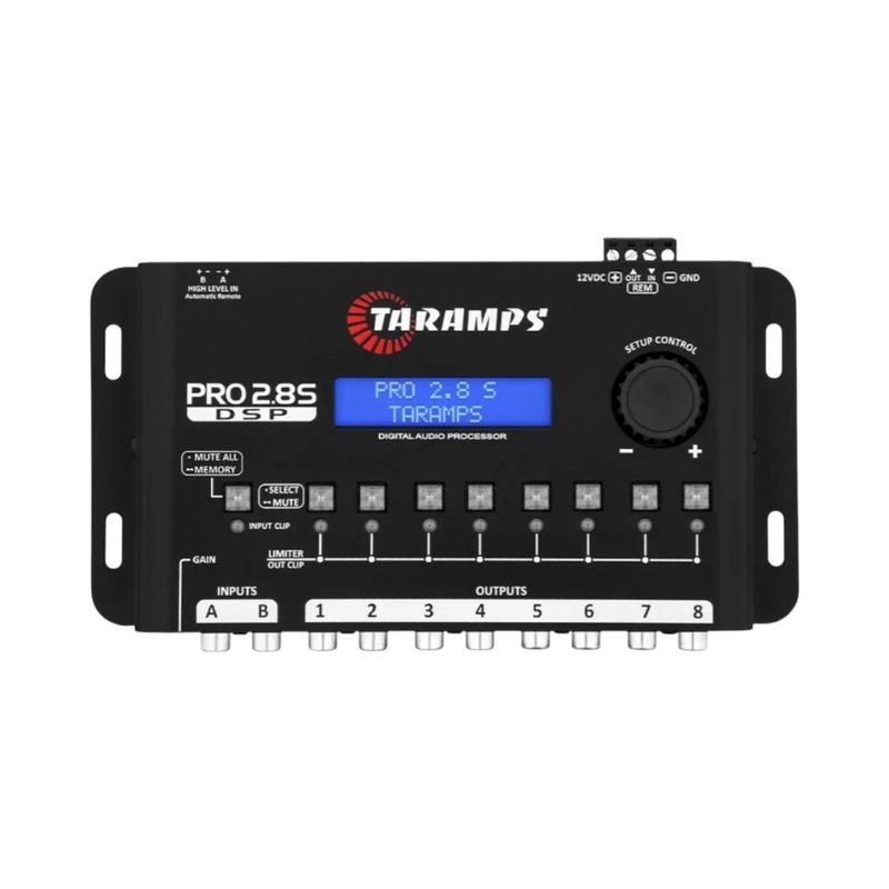 processador de áudio automotivo taramps pro 2.8s preto (mp)