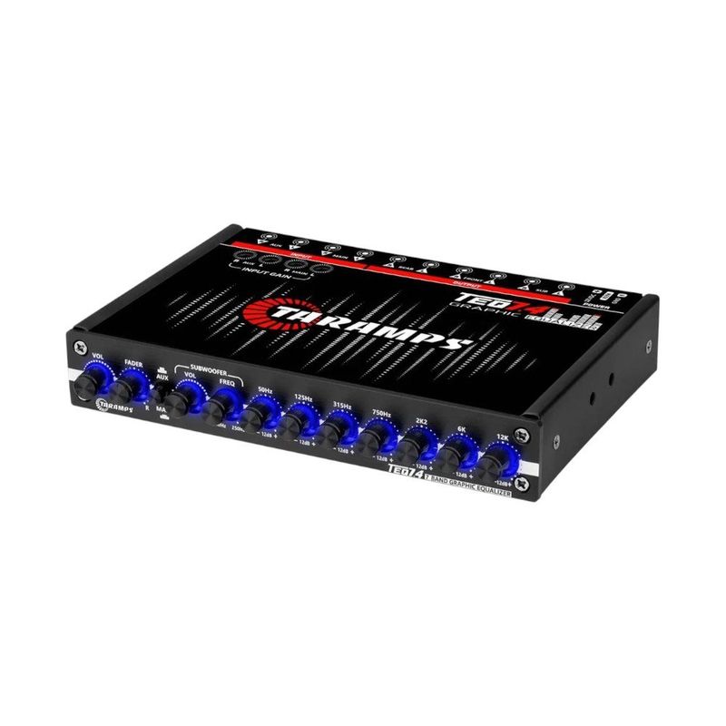equalizador de som automotivo estéreo taramps teq 7.4 12v (mp)