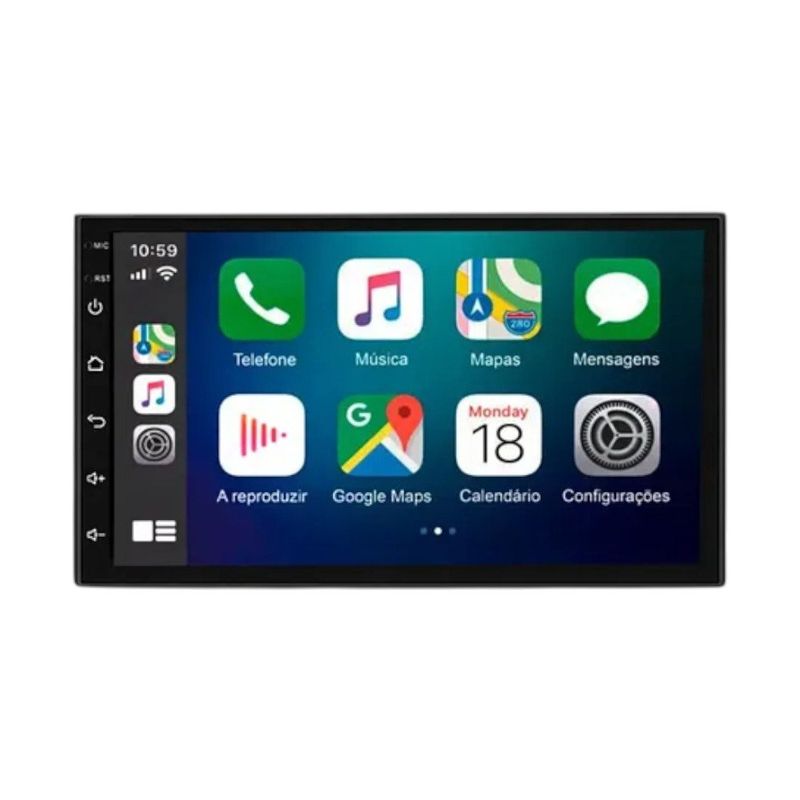 central multimídia kx3 carplay android 13 7 2din 32gb krc4100 (mp)