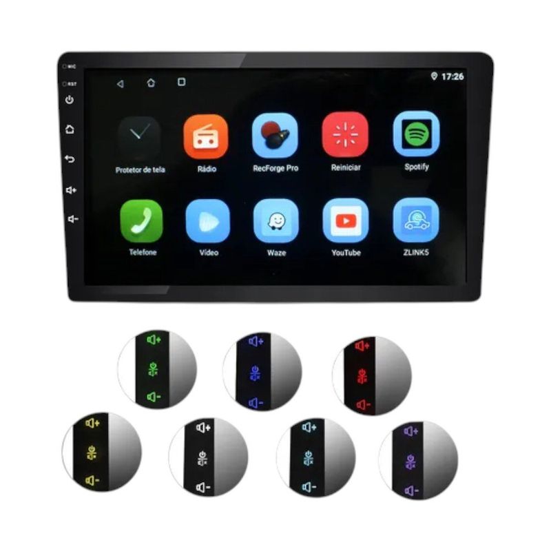 central multimídia kx3 carplay android 13 9 2din 32gb krc5000 (mp)