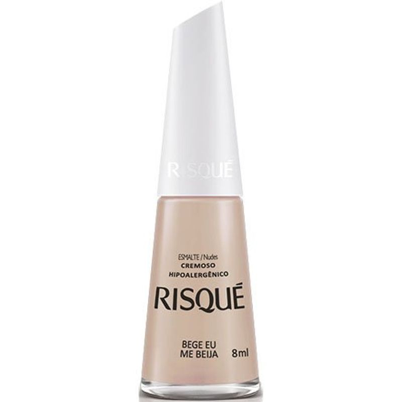 esmalte risqué cremoso bege eu me beija 8ml