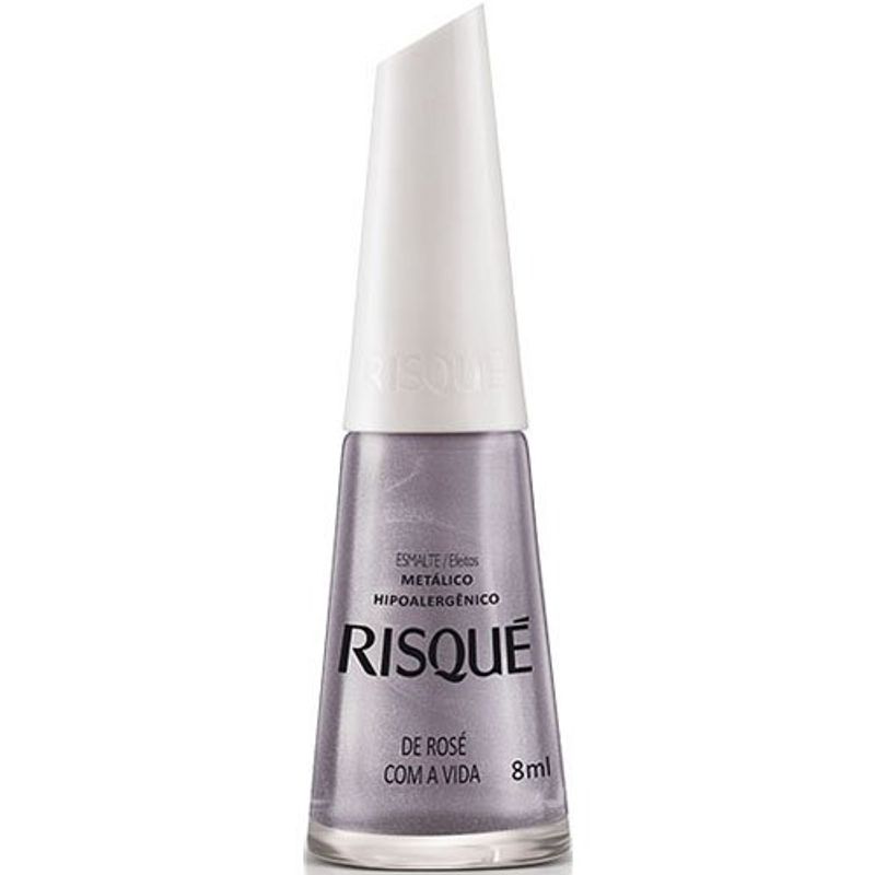 esmalte risqué metálico de rosé com a vida 8ml