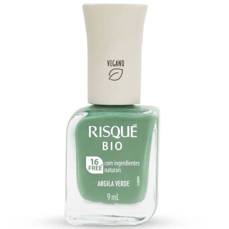 esmalte risqué cremoso bio argila verde 9ml