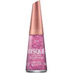 esmalte risqué glitter cravejada no glitter 8ml