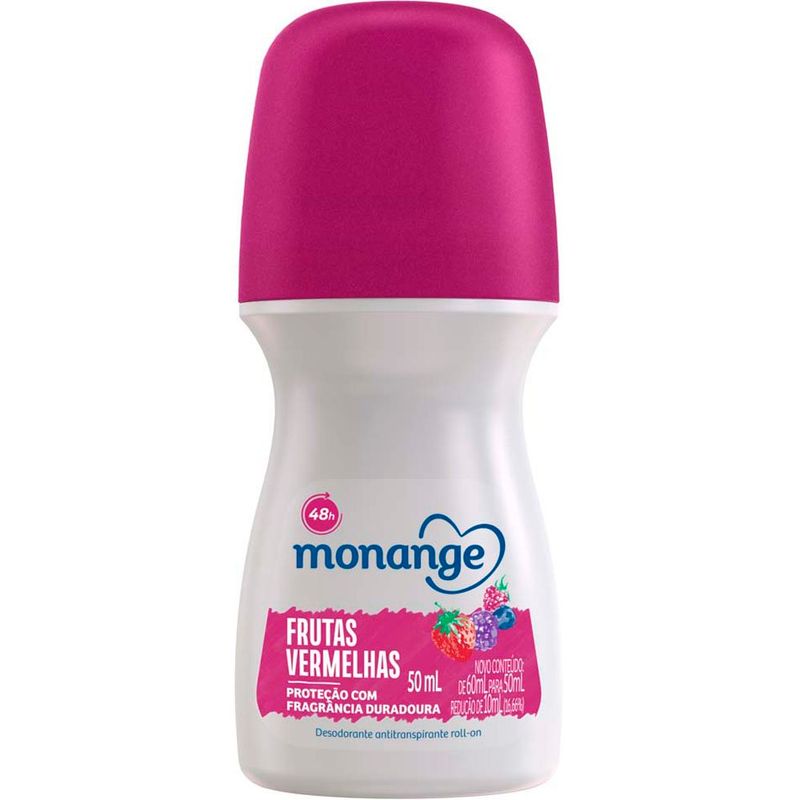 desodorante roll-on monange frutas vermelhas 50ml