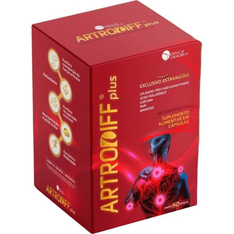 suplemento alimentar artrodiff plus 60 cápsulas diffucap-chemobras