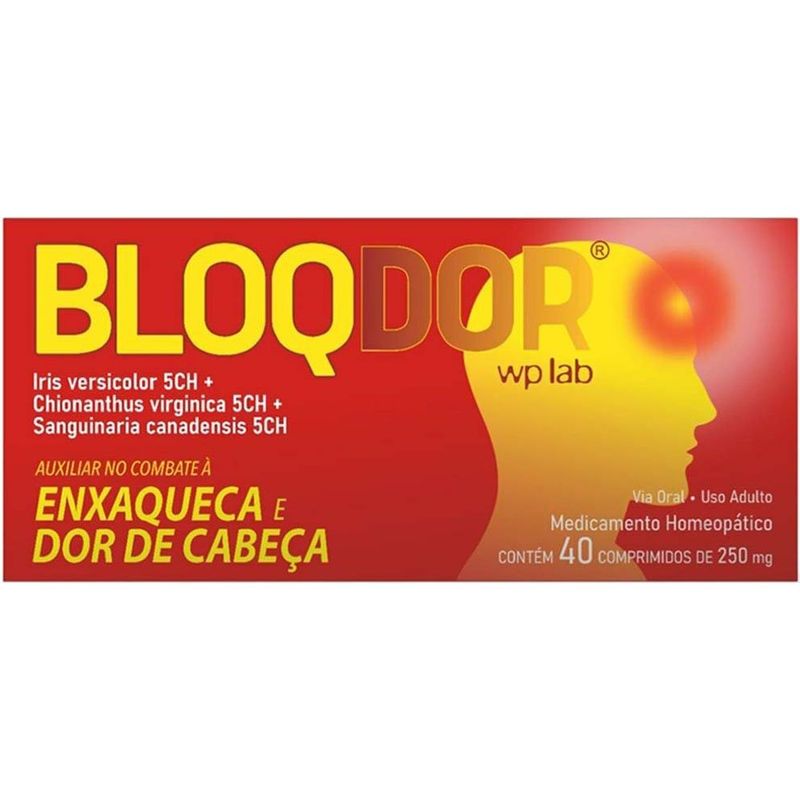 bloqdor 250mg 40 comprimidos wp lab