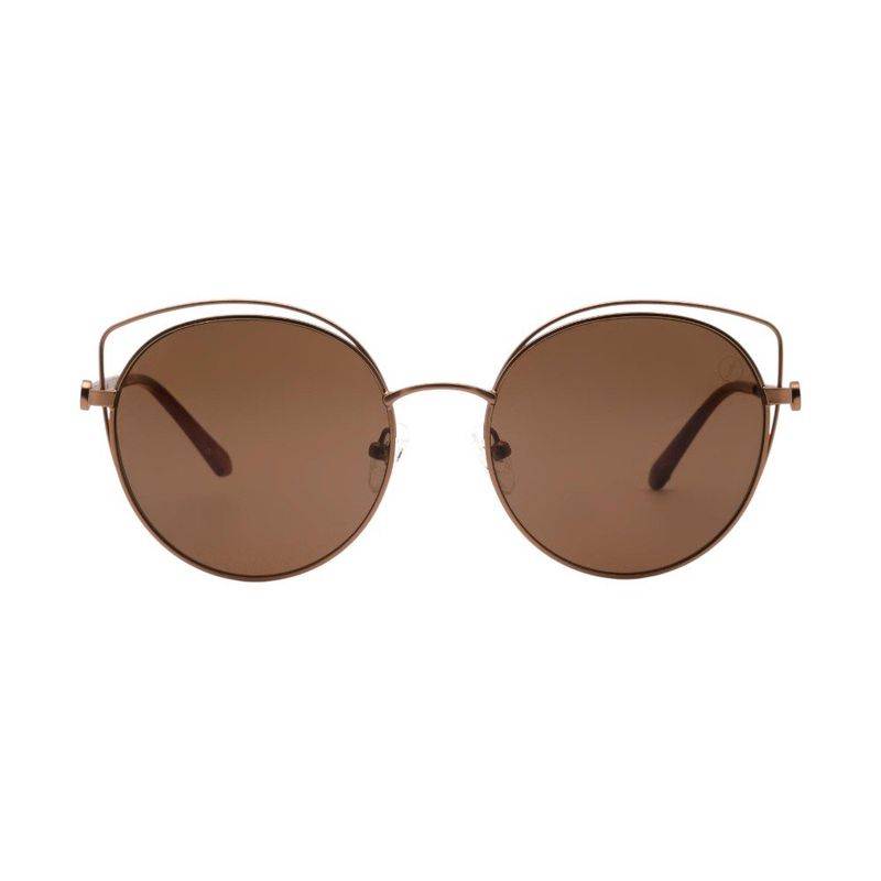 óculos de sol chilli beans marília mendonça metal marrom (mp)