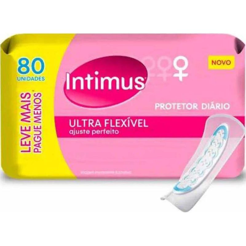 protetor diário intimus ultra flexível 80 unidades