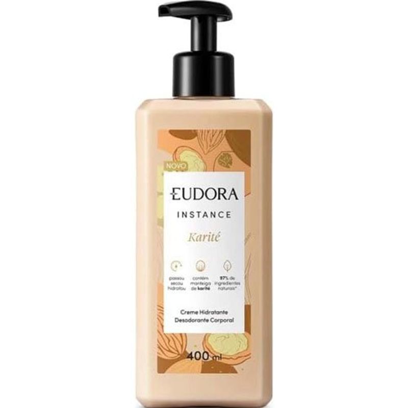 hidratante corporal eudora instance karité 400ml