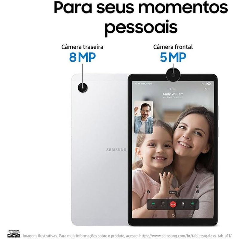 tablet samsung galaxy tab a11 wi-fi 64gb 4gb ram prata