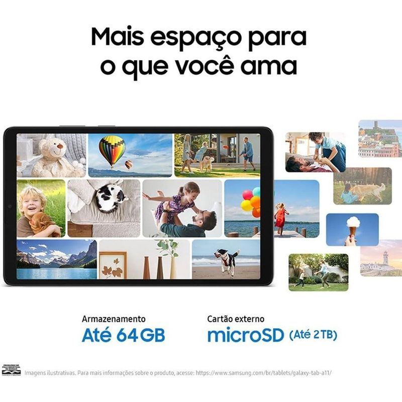 tablet samsung galaxy tab a11 wi-fi 64gb 4gb ram prata