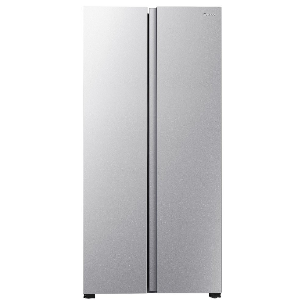 Encontraproduto.com.br - Geladeira 428L Hisense RS3P428 Side by Side Inverter Frost Free Portas Planas Puxador Embutido Cinza 110V