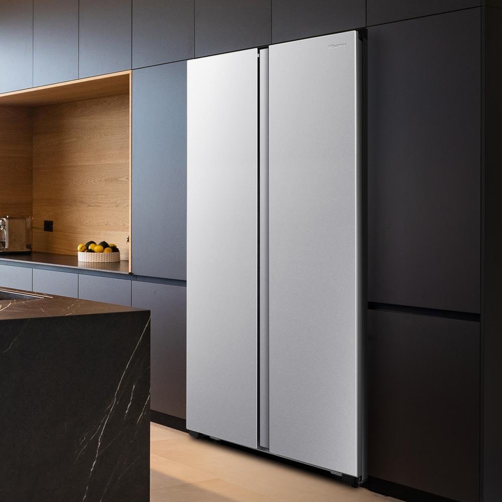 Geladeira Hisense Side By Side 428L Inverter Inox