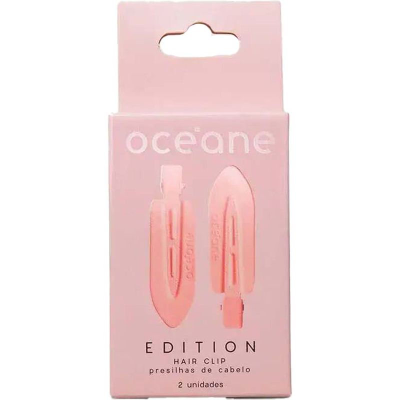 presilha de cabelo océane hair clip rosa 2 unidades